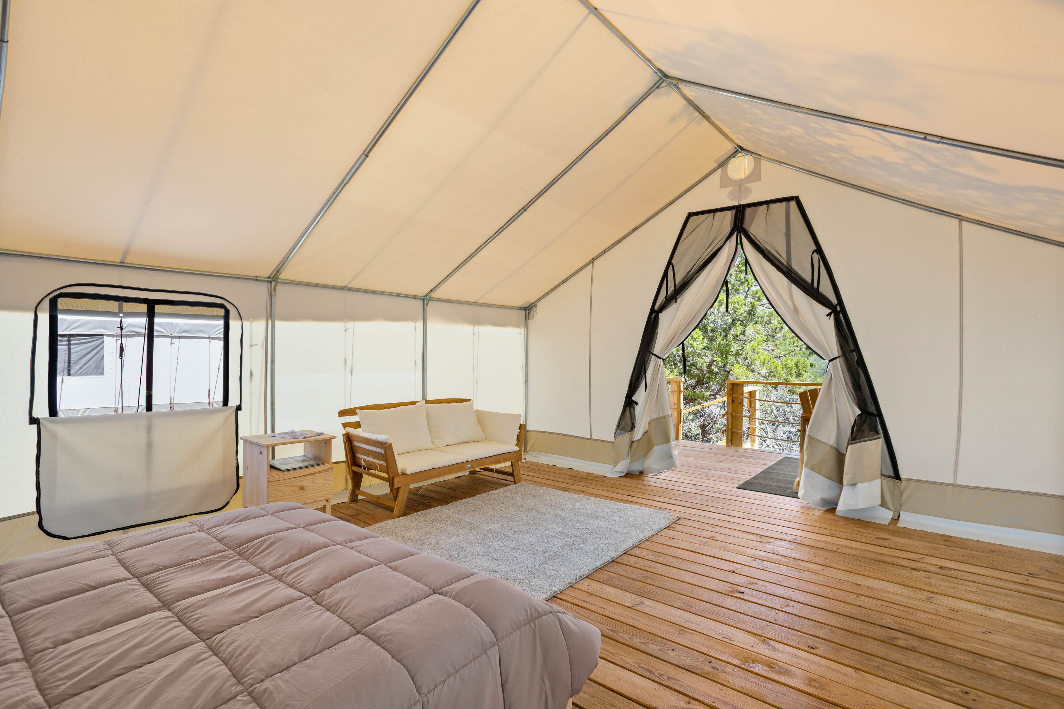 Branch Out Glamping's photo of glamping accommodations at Twin Falls: Glamping Tents near Johnson City, TX