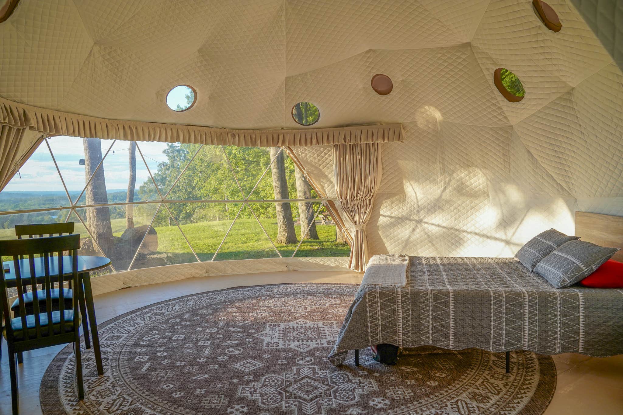 Dominic G.'s photo of glamping accommodations at Moon Valley Campground near Stamford, CT