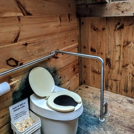 Nice, clean composting toilets near the campsites.