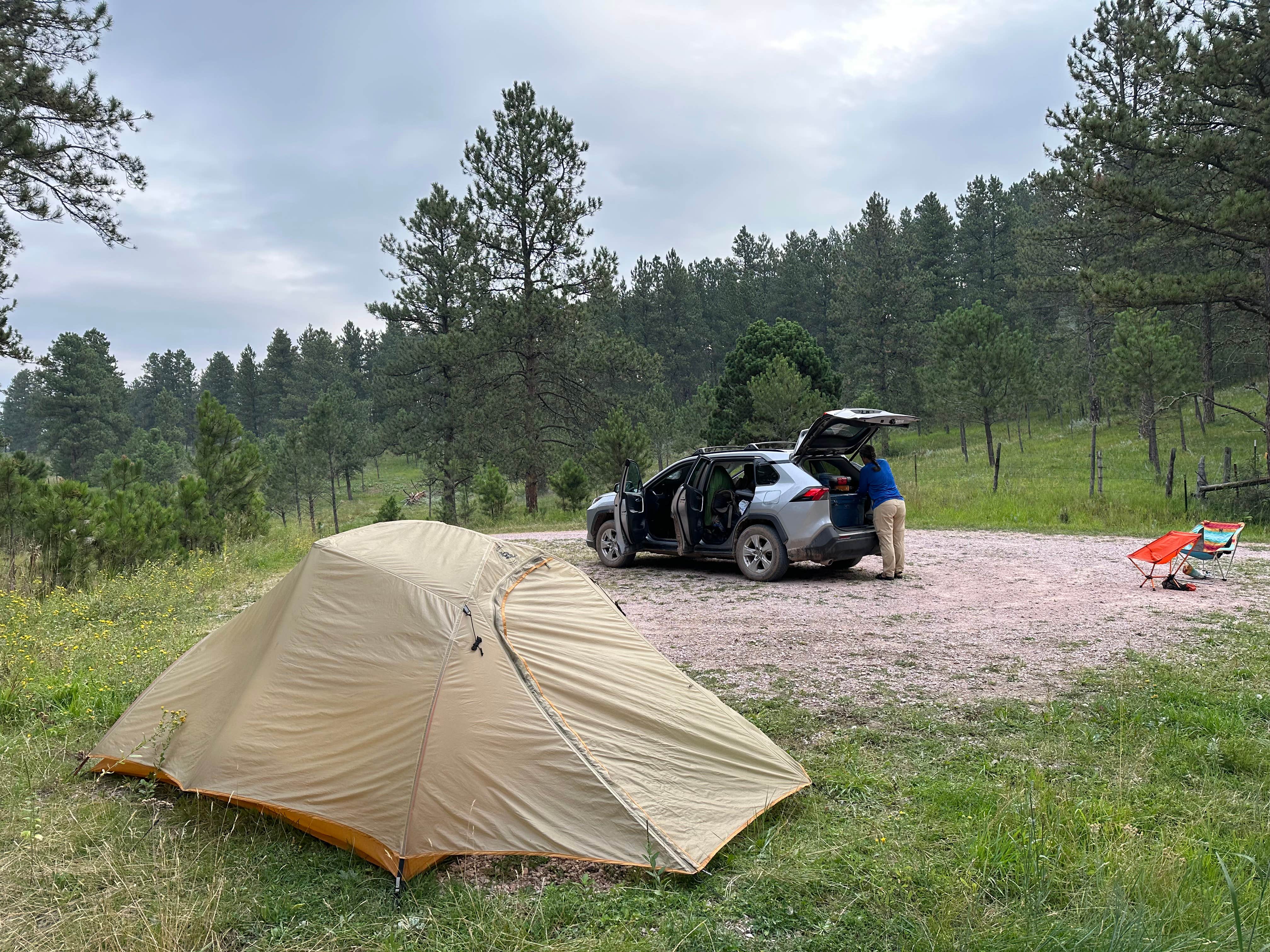 Scott S.'s photo of a dispersed camping area at Cold Springs School Road - Forest Road Pull Out near Hot Springs, SD