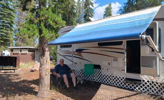 Rhea M.'s photo of camping with pets at Summit Lake North — Lassen Volcanic National Park near Mill Creek, CA