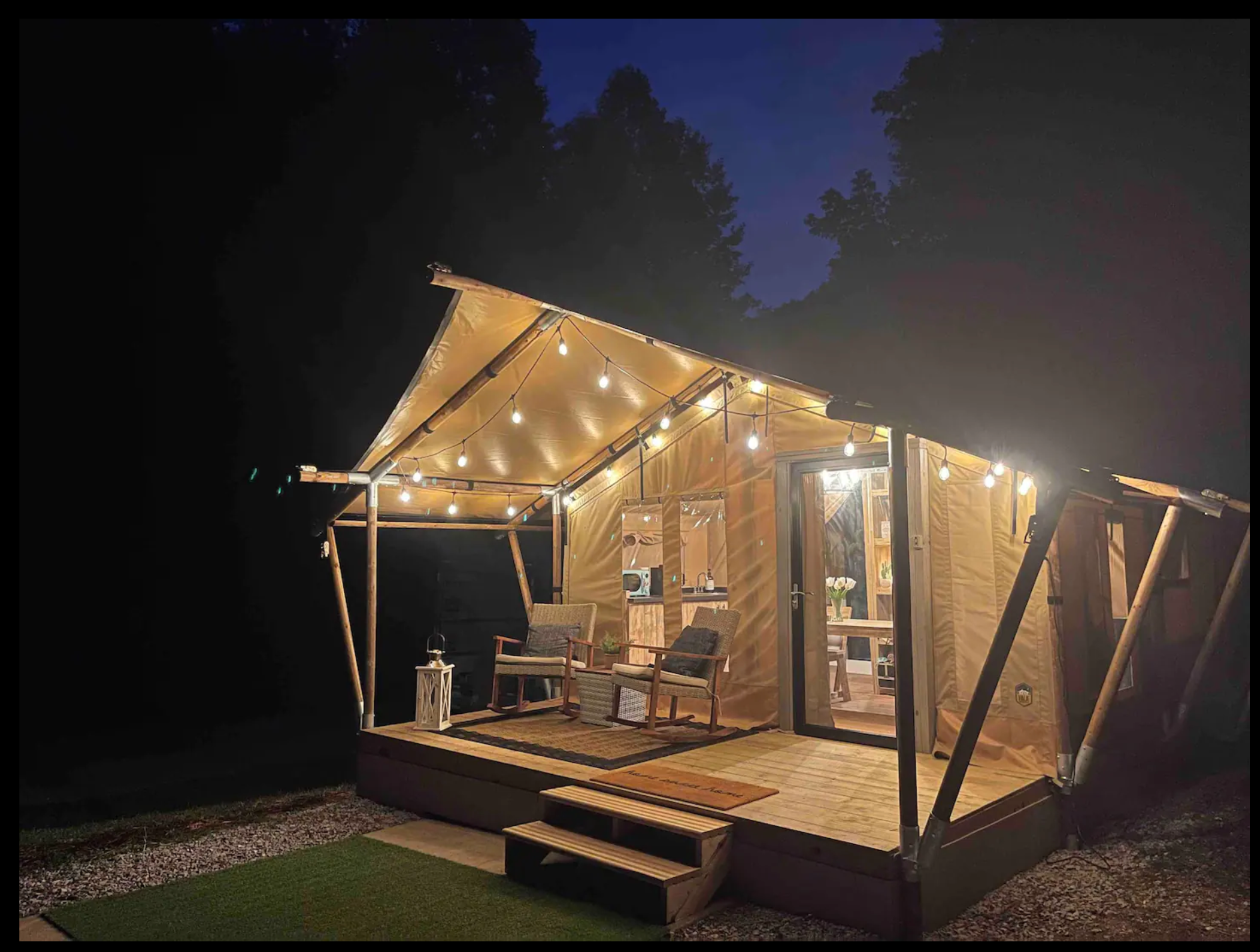 Jyothi R.'s photo of glamping accommodations at Firefly Season Glamping near Louisville, TN