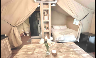 Jyothi R.'s photo of glamping accommodations at Firefly Season Glamping near Gatlinburg, TN