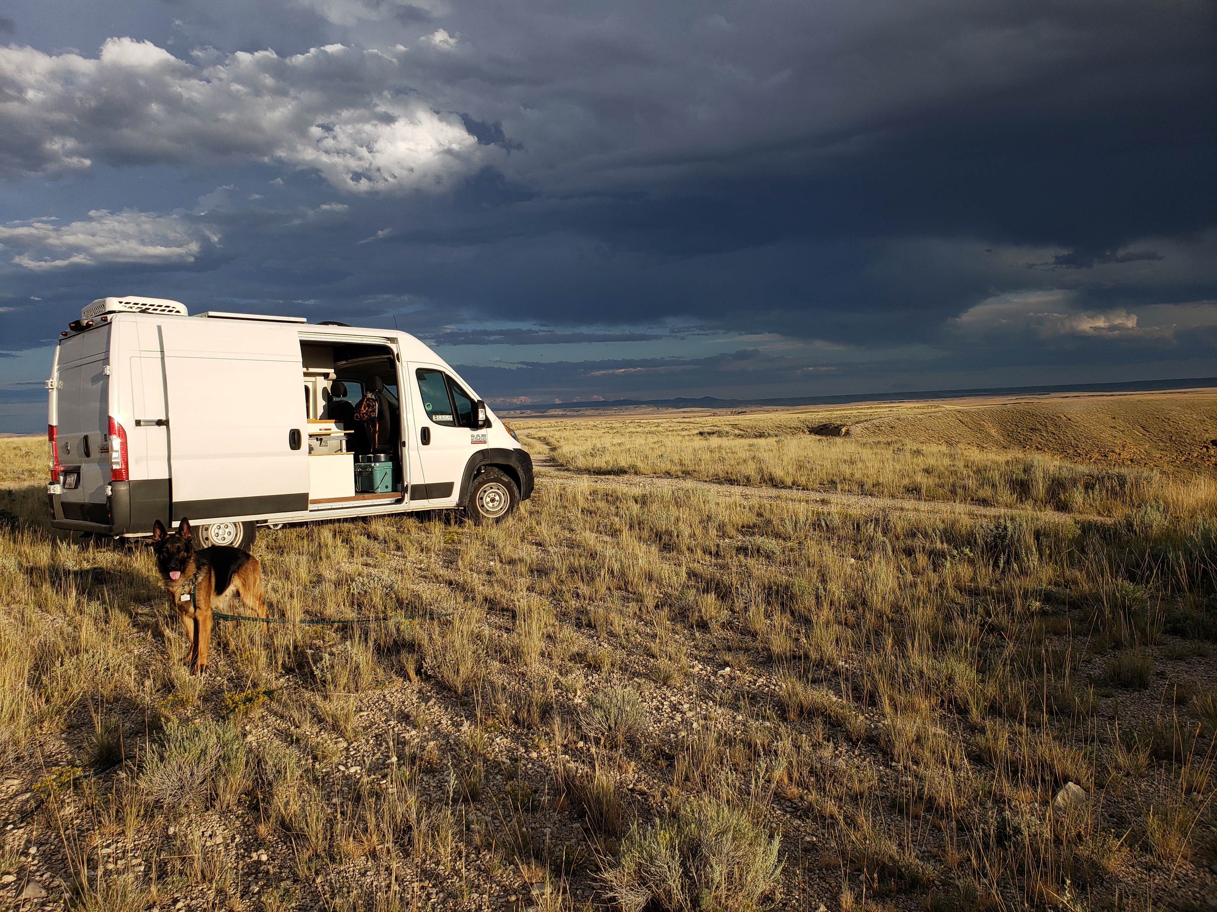 Tymika B.'s photo of camping with pets at Cody BLM Dispersed near Meeteetse, WY
