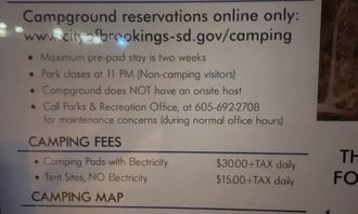 Camping near Campground 1 — Oakwood Lakes State Park: Sexauer City Park, Brookings, South Dakota