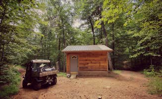 Liz W.'s photo of a cabin at Flat Hollow Farm LLC near Scarbro, WV