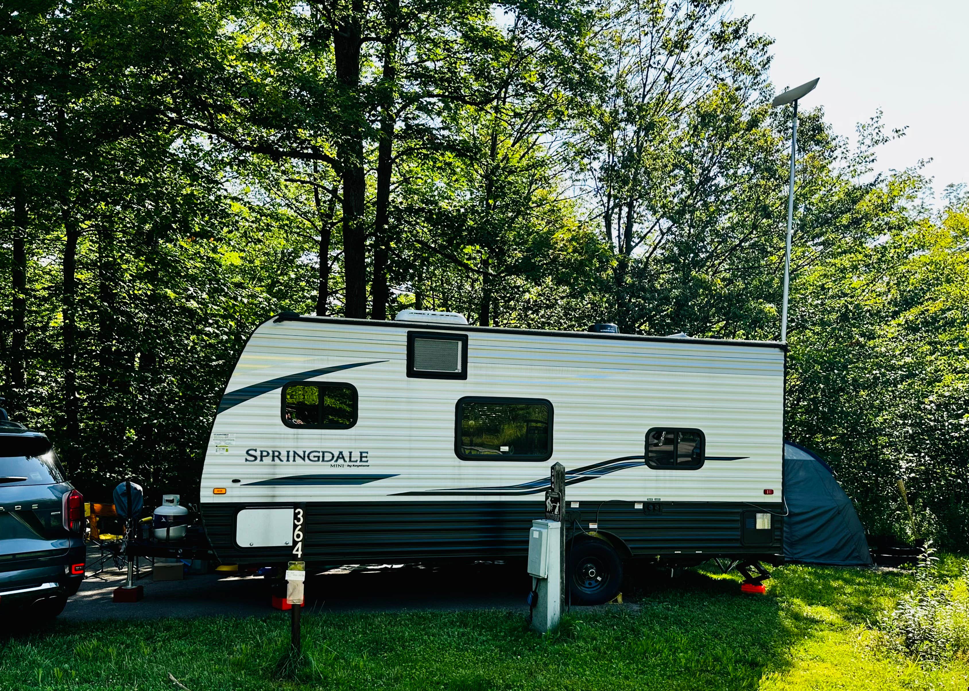 Joe M.'s photo of rv camping at Pickerel Point Campground — Promised Land State Park near Abington, PA
