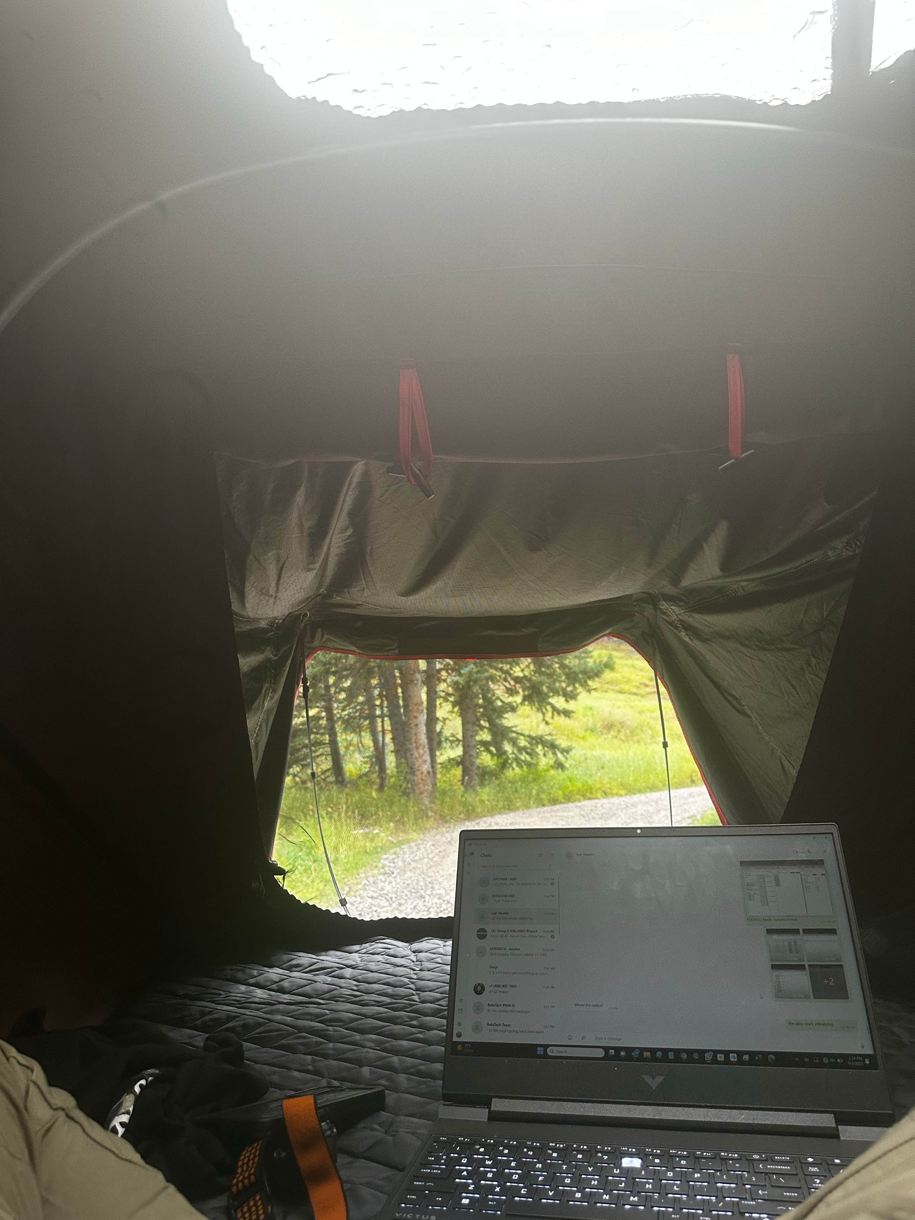 Mitchell W.'s photo of tent camping at East Boulder Campground near Melville, MT