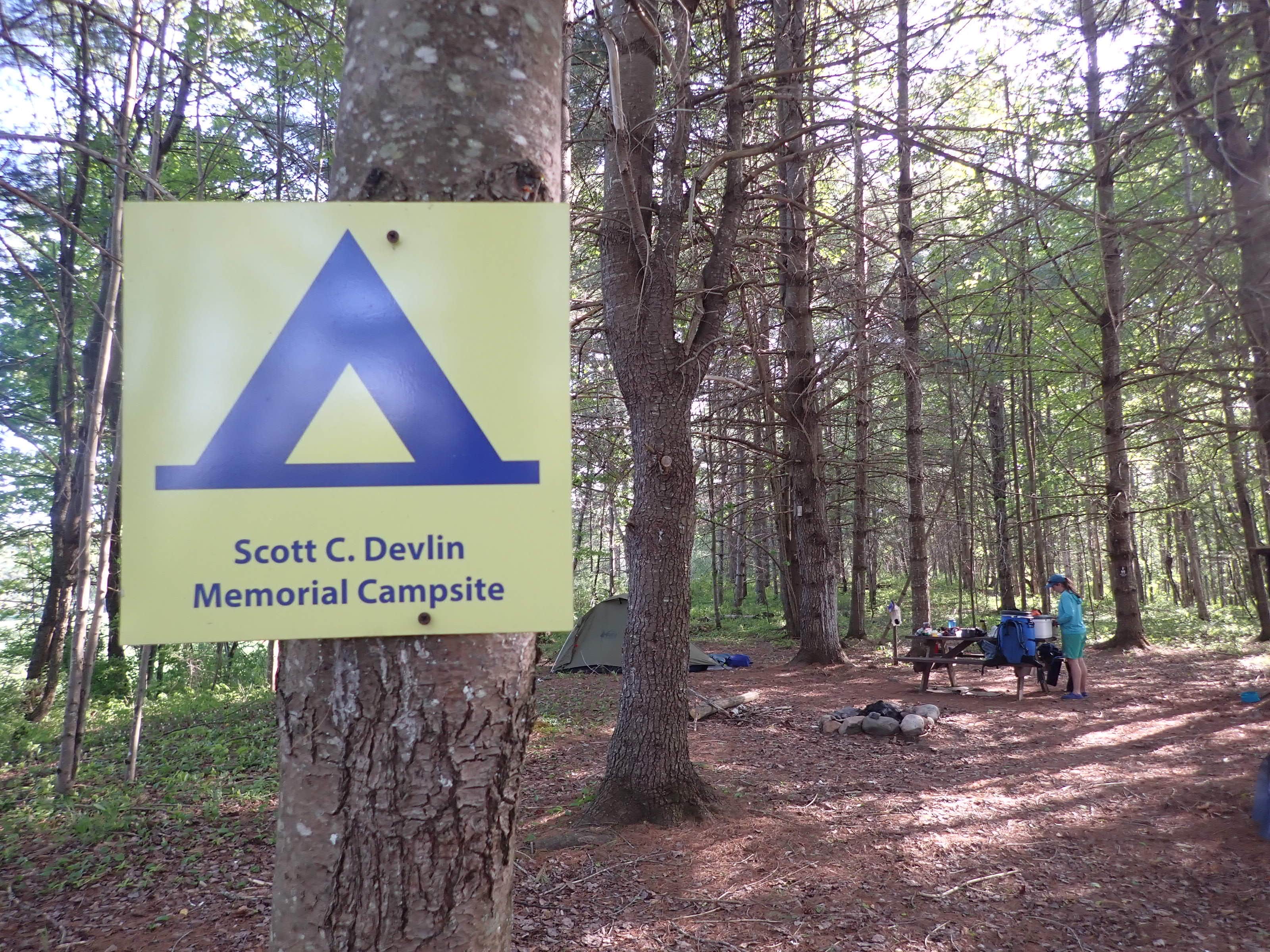 Camper-submitted photo at Scott C. Devlin Memorial near Clarksville, NH