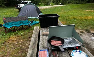 Camping near Hook Lake (Campground A) — Jesse Owens State Park: Bicentennial Campground, Cumberland, Ohio