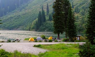 Camping near Hornet Lookout: Red Meadow Lake, Stryker, Montana