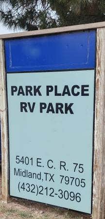 Camping near Trails End RV Park: Park Place RV Park, Midland, Texas
