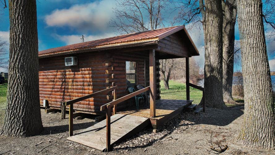 Stacie A.'s photo of a cabin at Hoffman Lake Campground INC. near Albion, IN
