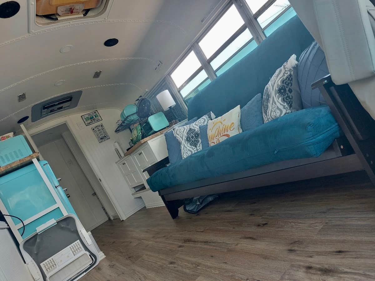 Camper-submitted photo at Skoolie Glamping on Canal near Sabine Pass, TX