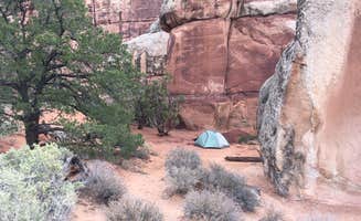 Troy W.'s photo of tent camping at Chesler Park 2 (CP2) campsite in The Needles District — Canyonlands National Park in Utah