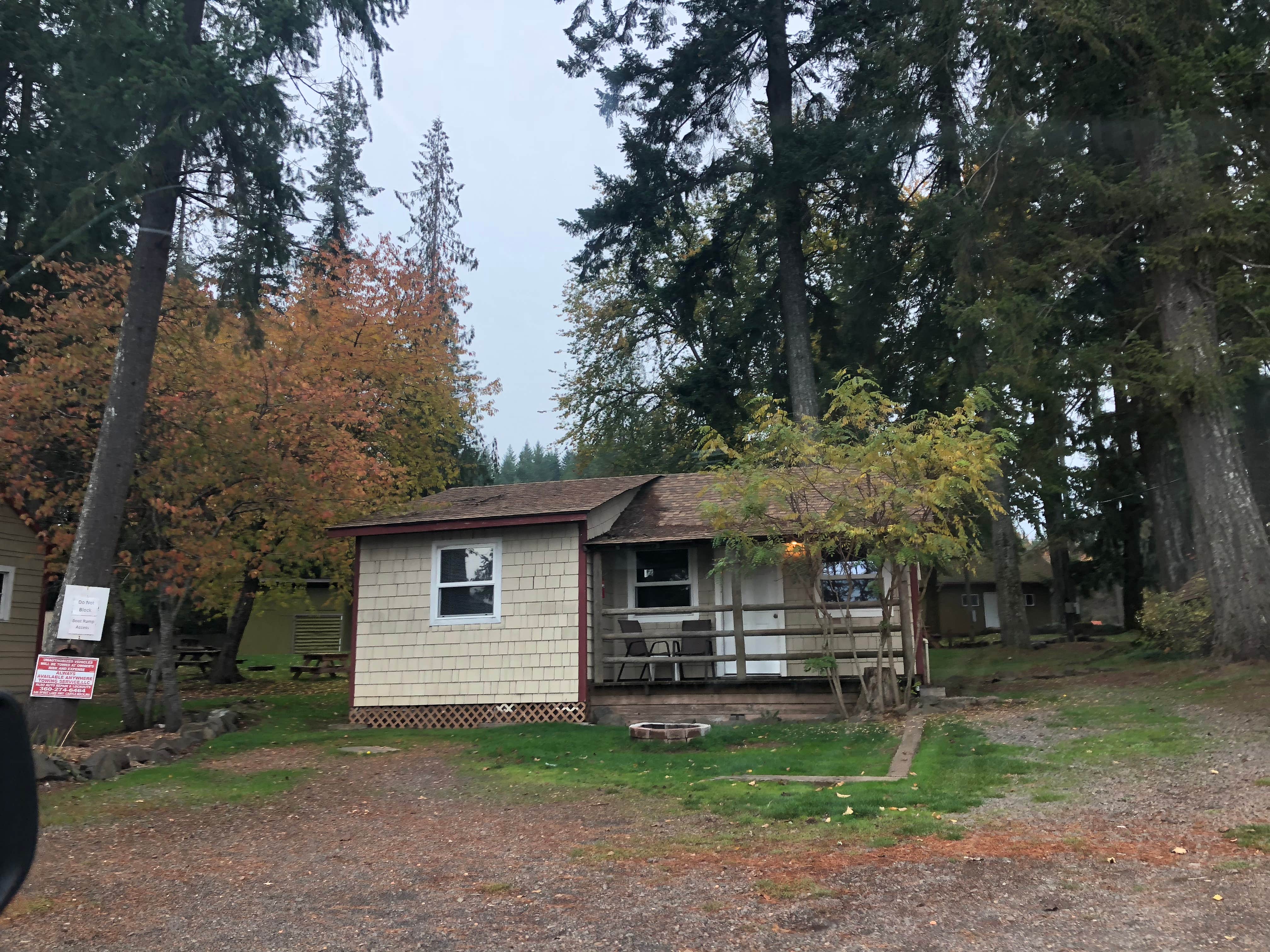 Alicia F.'s photo of a cabin at Silver Lake Resort near Cougar, WA