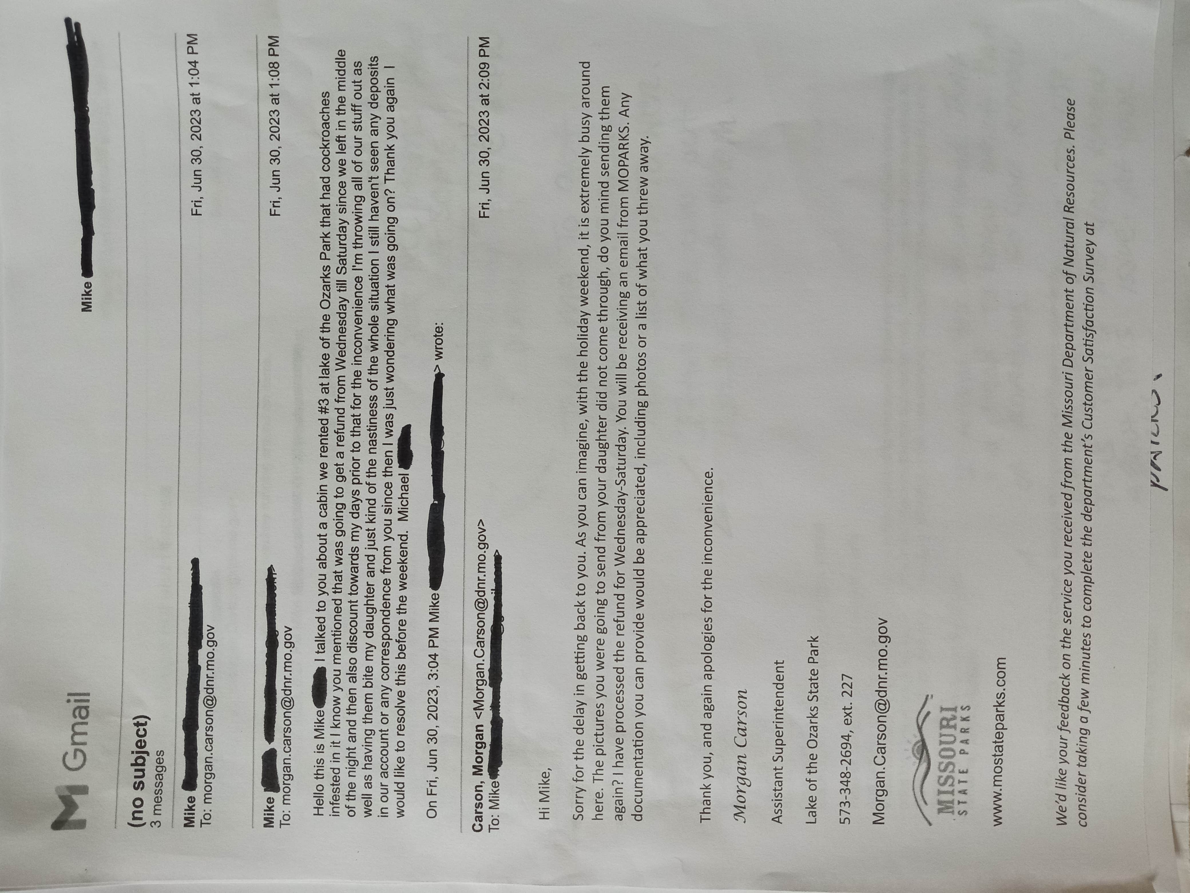 Camper submitted image from Outpost Cabins — Lake Of The Ozarks State Park - 2