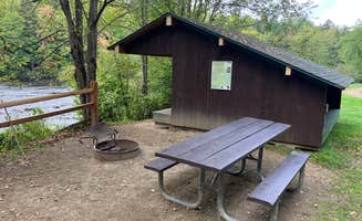 Sarah C.'s photo of glamping accommodations at Mollidgewock State Park Campground near Carrabassett Valley, ME
