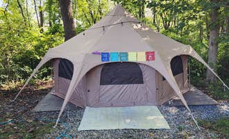 Camping near Shambala at Mystic Hollow: Rolling Hills Retreats, Oley, Pennsylvania