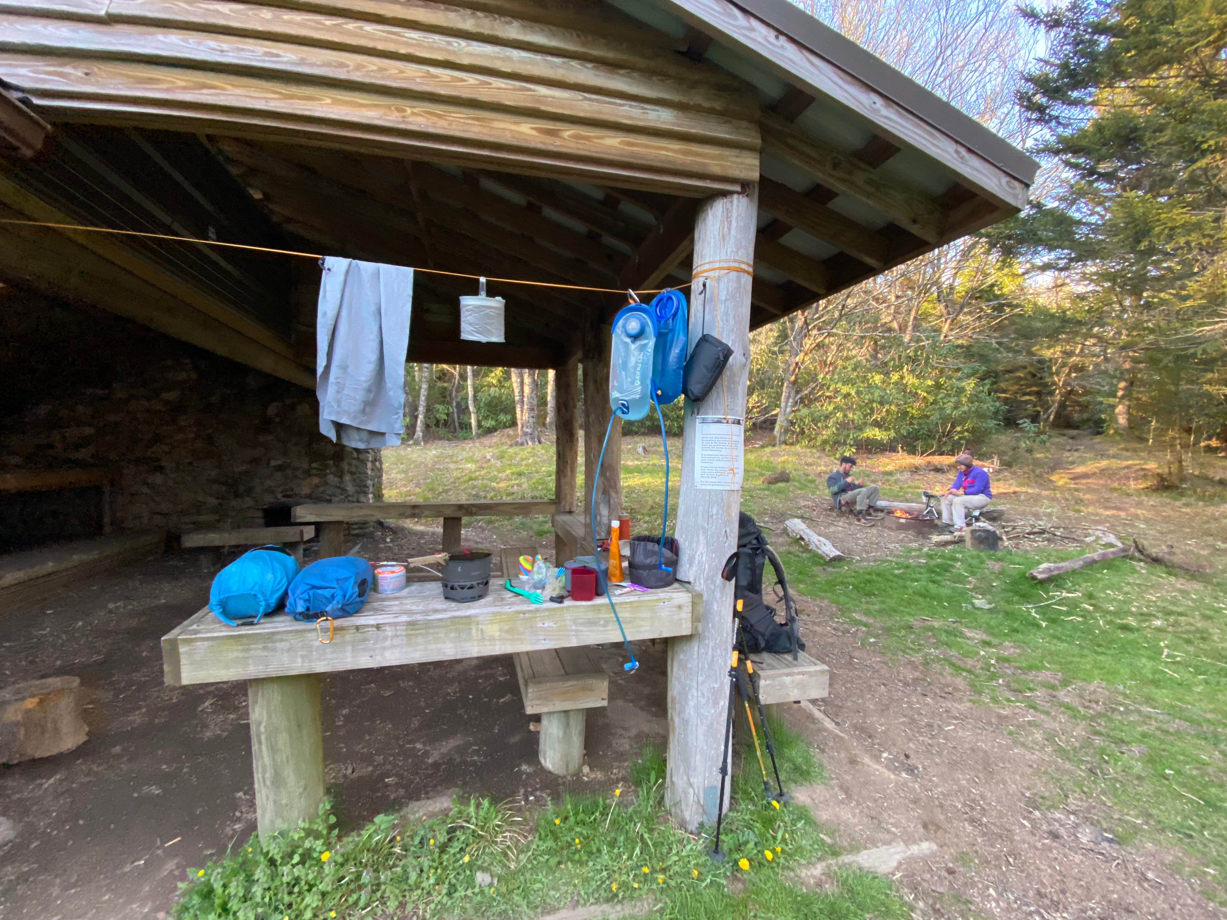 Camper-submitted photo at Laurel Gap Shelter on the AT near Gatlinburg, TN