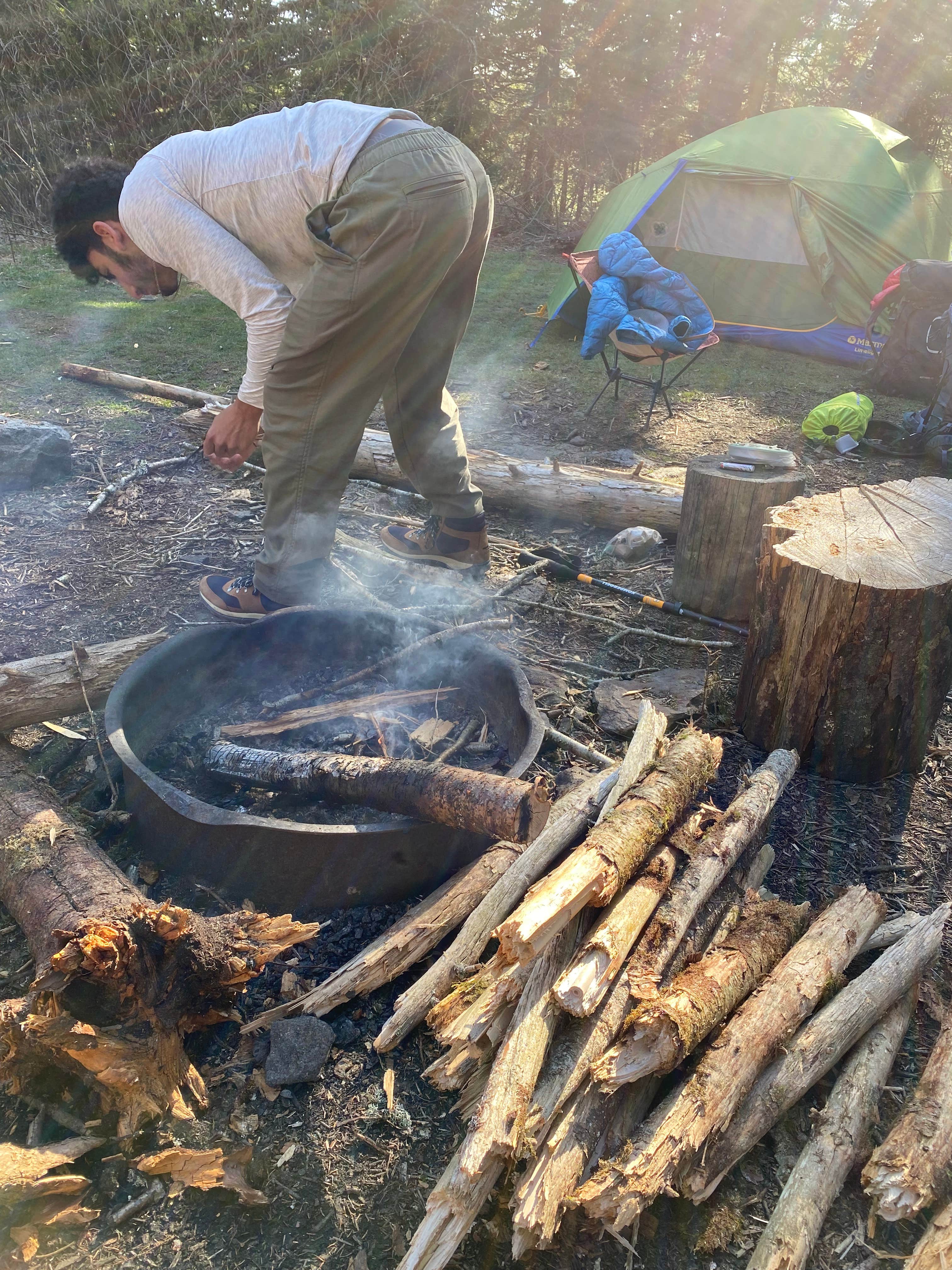 Asher K.'s photo of tent camping at Mount Sterling near Del Rio, TN