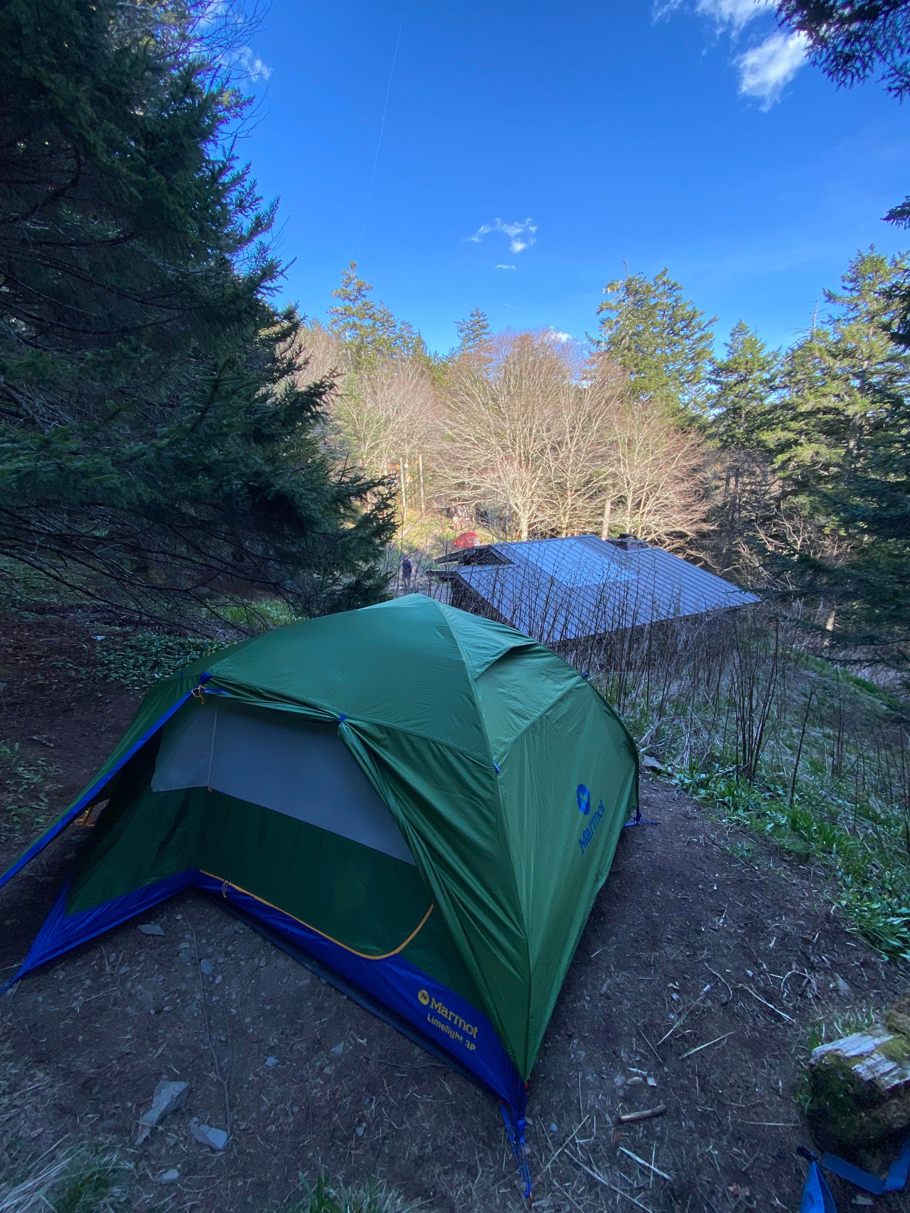 Asher K.'s photo of tent camping at Tricorner Knob Shelter — Great Smoky Mountains National Park near Whittier, NC