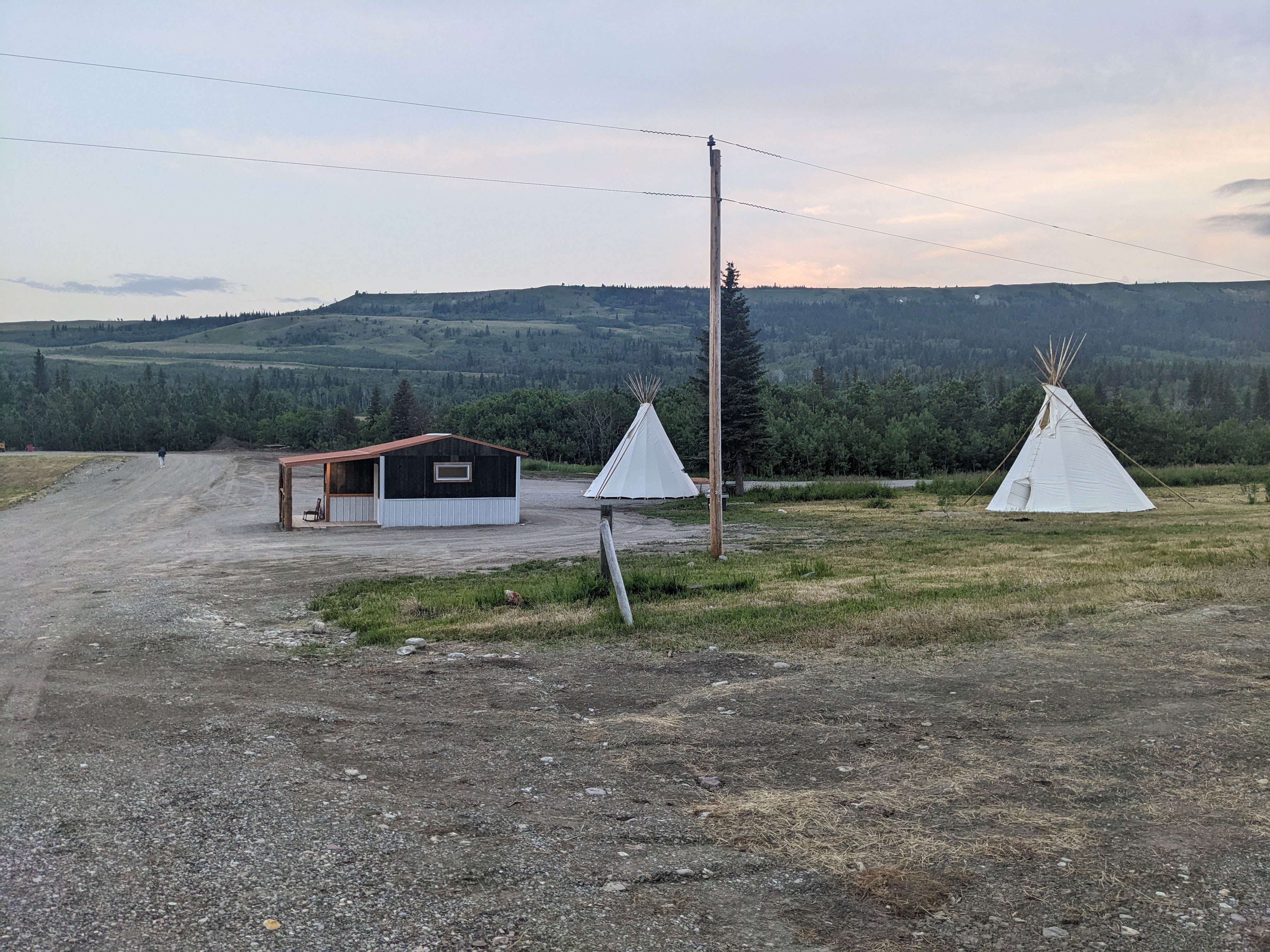 Juozas V.'s photo at Glacier Grizzly Resort- RV, Tent Site & TIPI - PERMANENTLY CLOSED near Heart Butte, MT