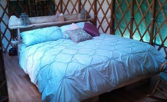 Janis D.'s photo of glamping accommodations at Elysium Woods near Usk, WA