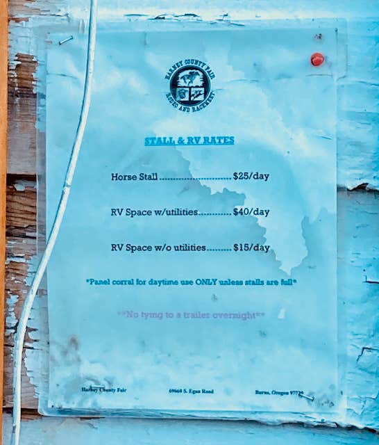 Camper-submitted photo at Harney County Fairgrounds near Hines, OR