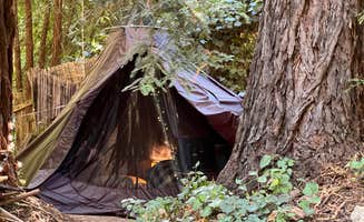 Sky W.'s photo of tent camping at SkyWanda Sanctuary near Brisbane, CA