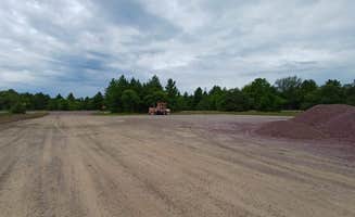 Laura M.'s photo of a dispersed camping area at Adams Trail Dirt Lot near Skandia, MI