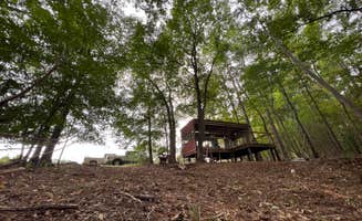 Jesse M.'s photo of camping with pets at Prices Bridge Glampsite near Elgin, SC