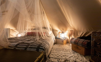 Ashley F.'s photo of glamping accommodations at Year-Round Scenic Lakefront Glamping near Hopewell Junction, NY