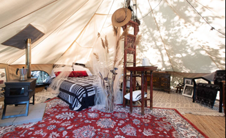 Ashley F.'s photo at Year-Round Scenic Lakefront Glamping near Monticello, NY