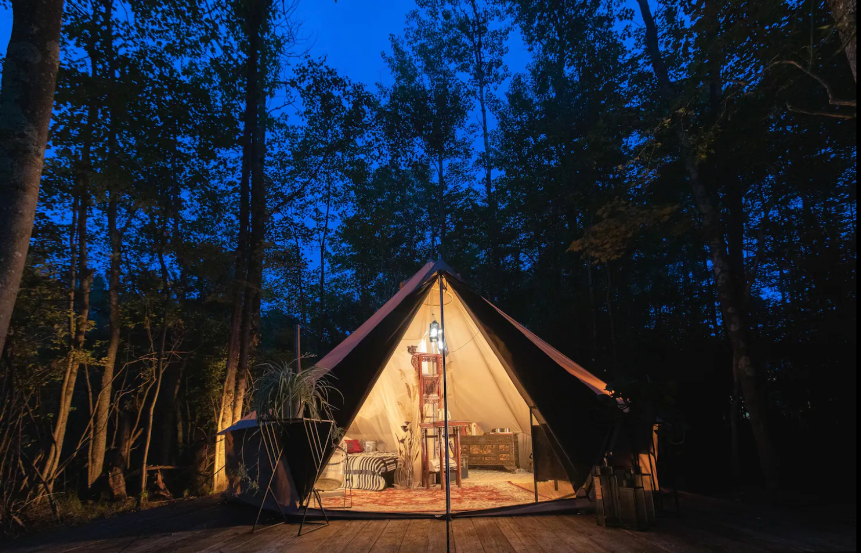 Camper-submitted photo at Year-Round Scenic Lakefront Glamping near Wurtsboro, NY