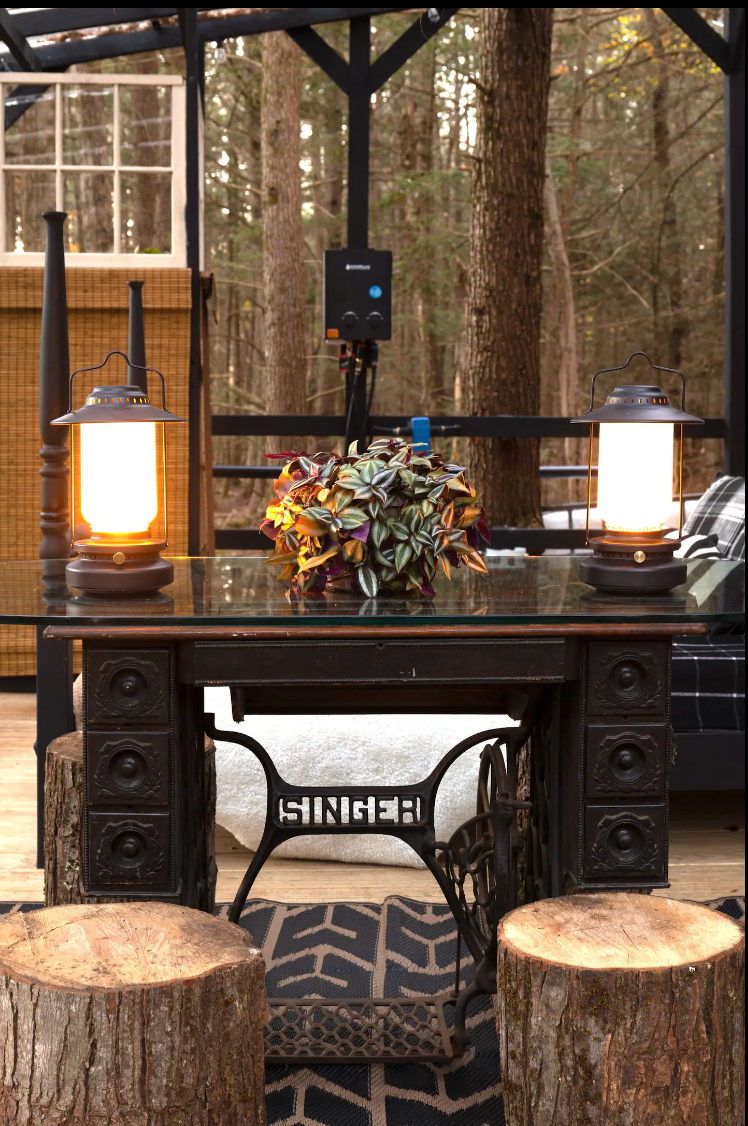 Camper-submitted photo at Romantic Glamping Camper With Indoor Fireplace near Monticello, NY