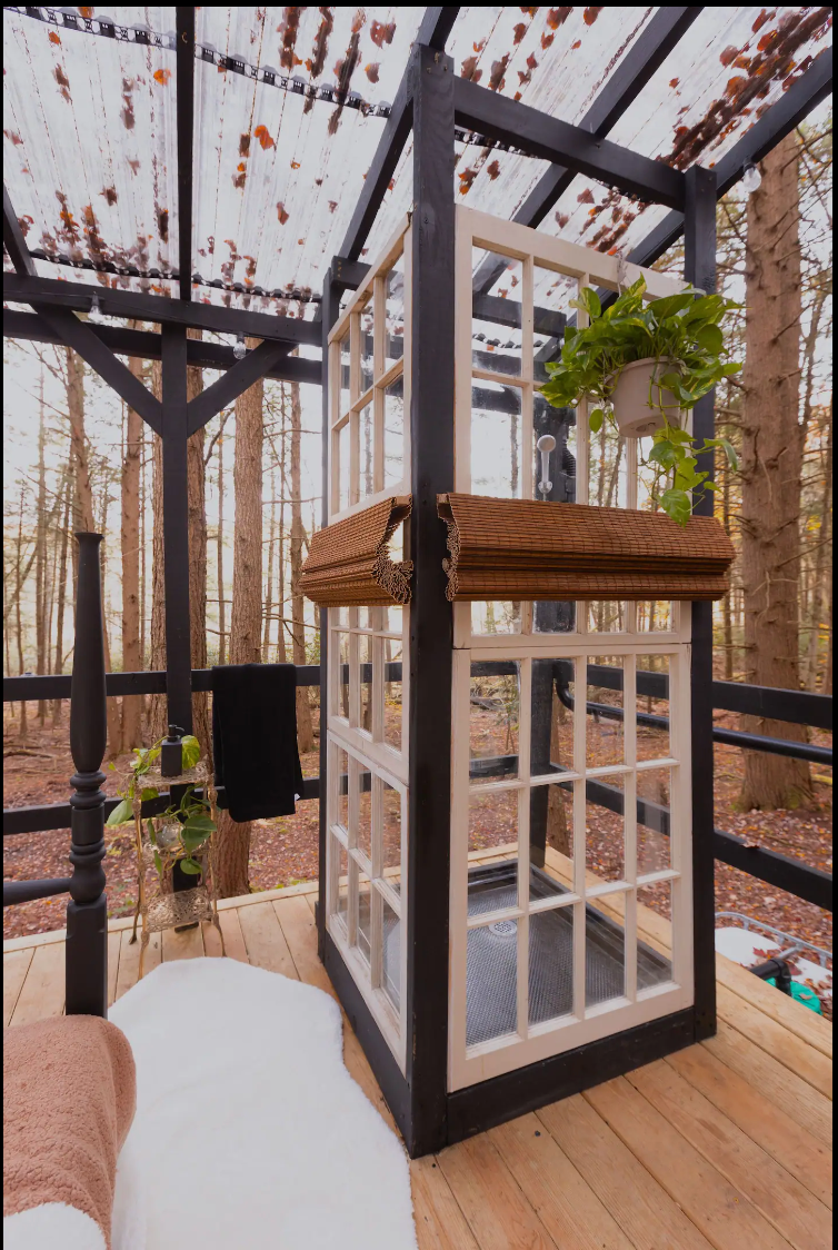 Camper-submitted photo at Romantic Glamping Camper With Indoor Fireplace near Monticello, NY