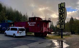 Lee D.'s photo of rv camping at Jubilee Railroad Wilderness Lodge & Campground was Railroad Park Resort near Klamath National Forest