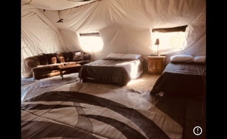 Jessica B.'s photo of glamping accommodations at Deep Creek Hot Springs Camp Retreat near San Dimas, CA