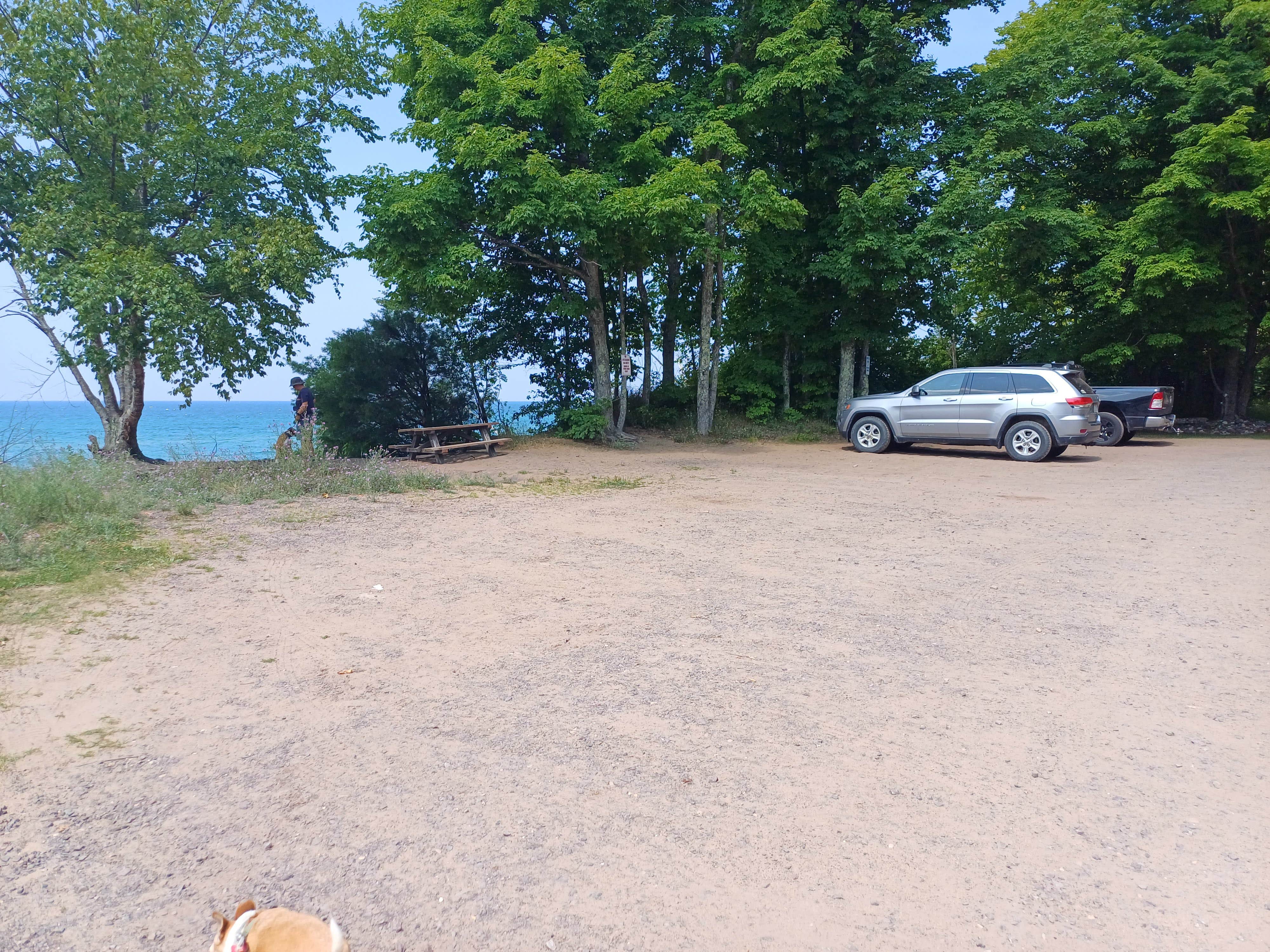 Laura M.'s photo of camping with pets at Agate Beach Park Campground near Eagle Harbor, MI