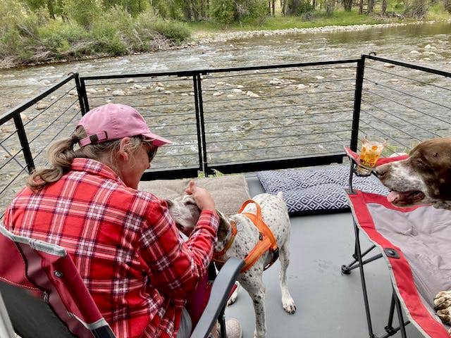 MickandKarla W.'s photo of camping with pets at Spring Creek Campground & Trout Ranch near Melville, MT