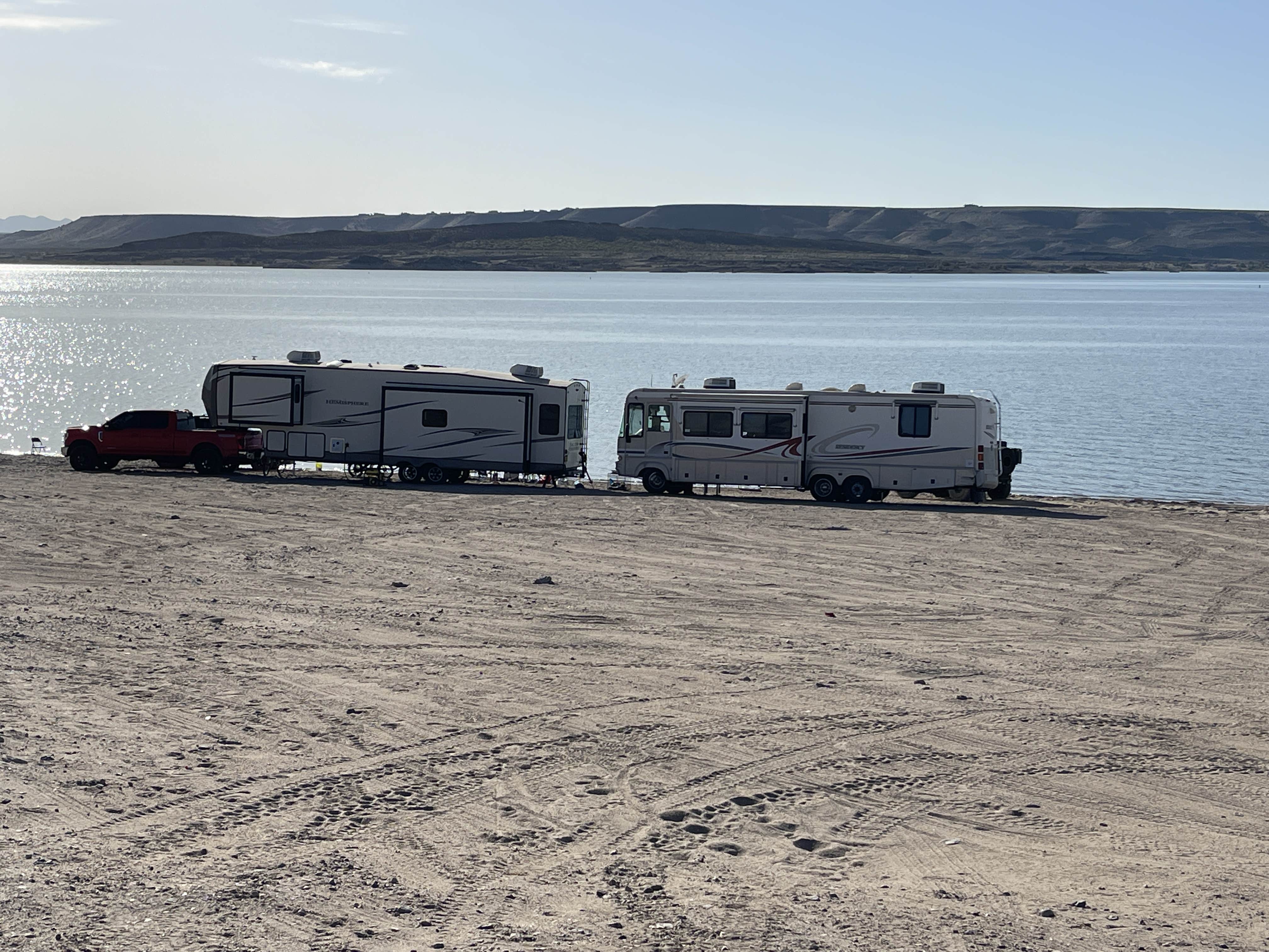 Lee D.'s photo of rv camping at Lower Ridge Road Camping Area — Elephant Butte Lake State Park near Caballo, NM