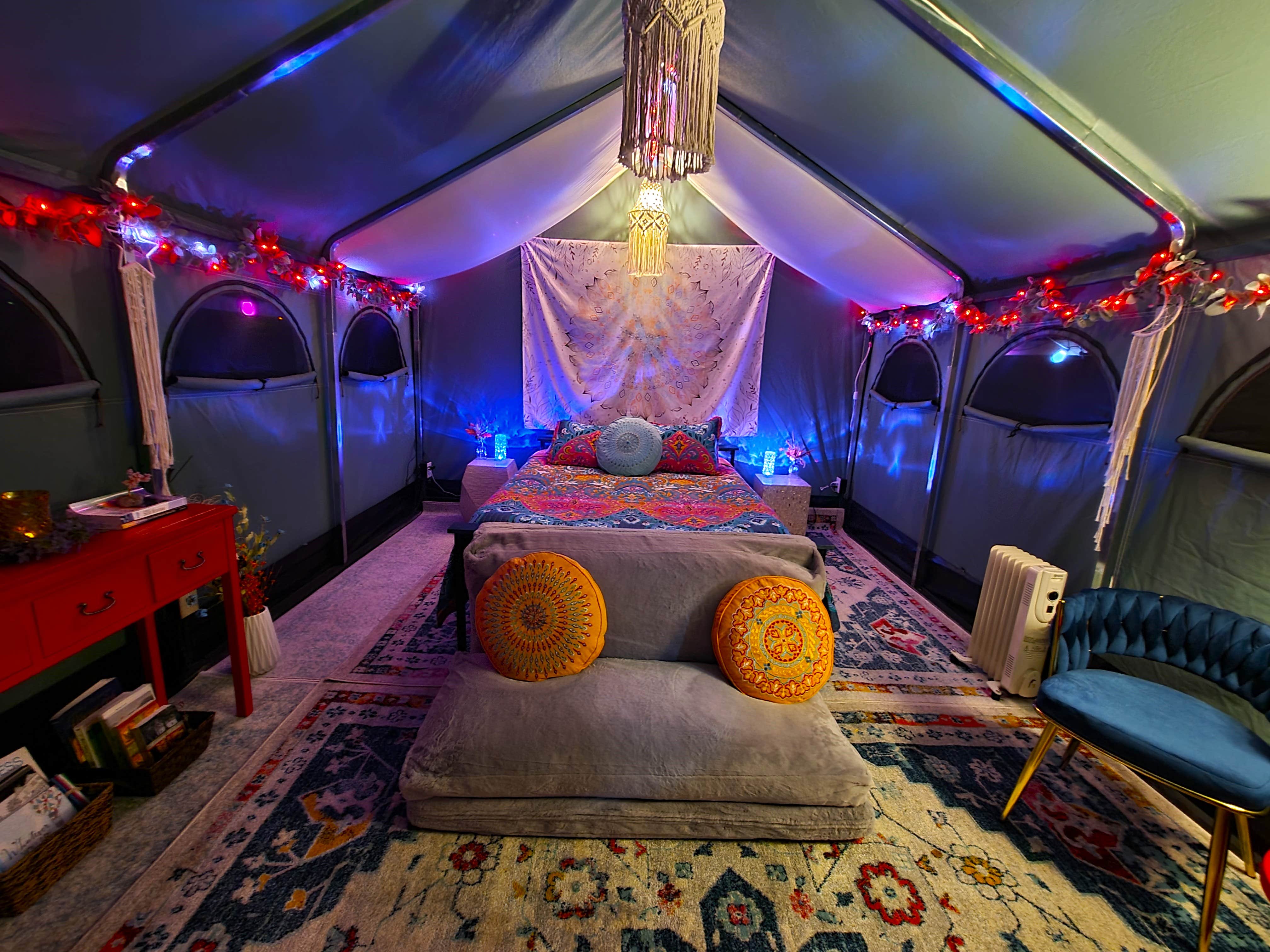 sherry G.'s photo of glamping accommodations at Creekside Stayz Glamping and camping in the Smokies near Cherokee National Forest