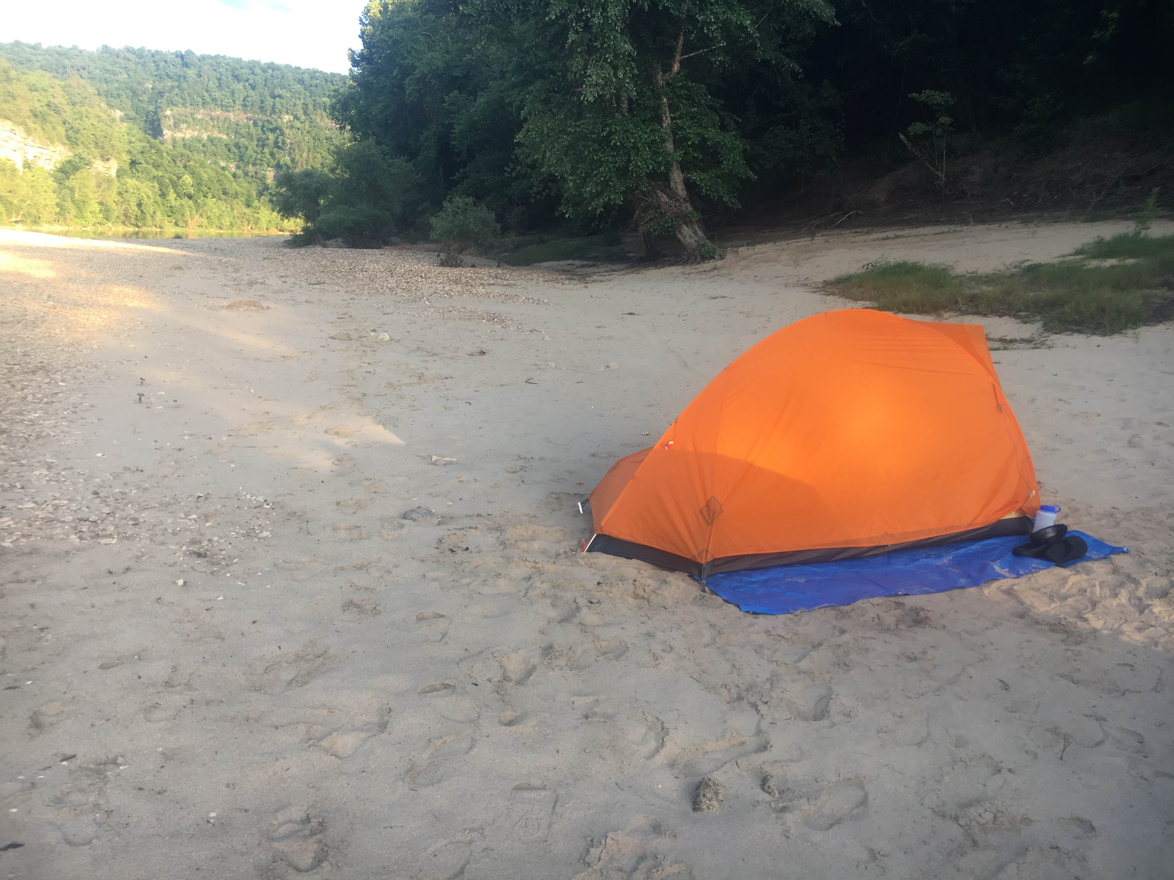 Matt S.'s photo of tent camping at Rush Campground — Buffalo National River near Leslie, AR