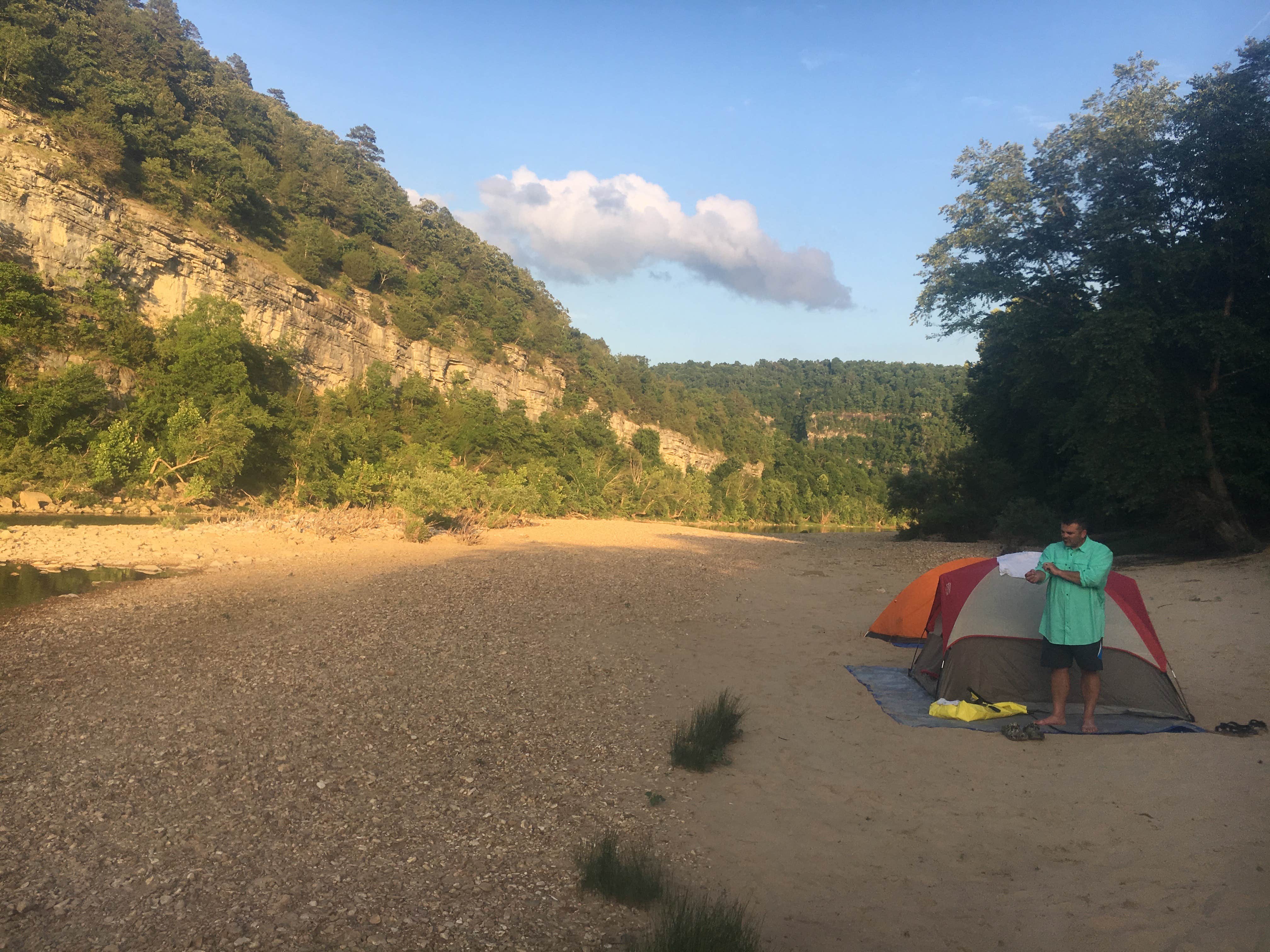 Matt S.'s photo of tent camping at Rush Campground — Buffalo National River near Mount Judea, AR