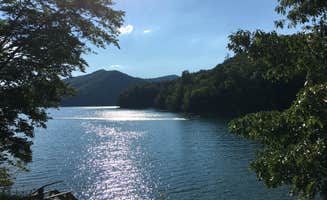 Asher K.'s photo of a dispersed camping area at Bartram Trail Campground on Nantahala Lake near Maggie Valley, NC