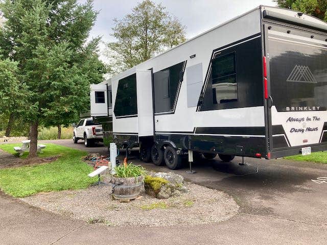 MickandKarla W.'s photo of camping with pets at Casey's Riverside RV resort near Springfield, OR