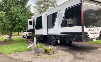 MickandKarla W.'s photo of camping with pets at Casey's Riverside RV resort near Springfield, OR