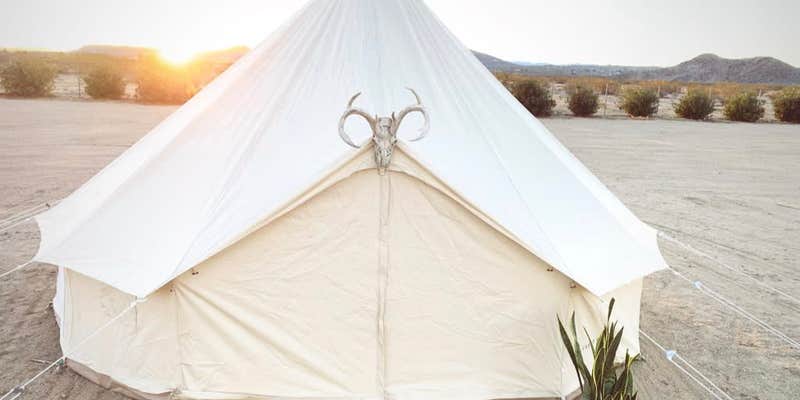 Camper submitted image from Yurt Tent #4 with Cowboy Pool