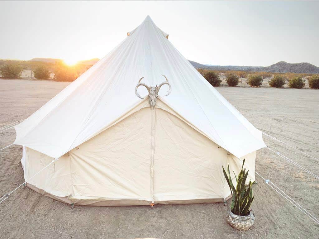 Yurt Tent #5 with Cowboy Pool Camping | Yucca Valley, California